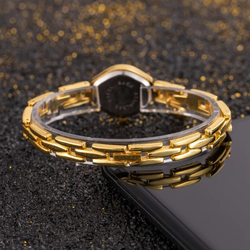 Gold Small Dial Dress Watch