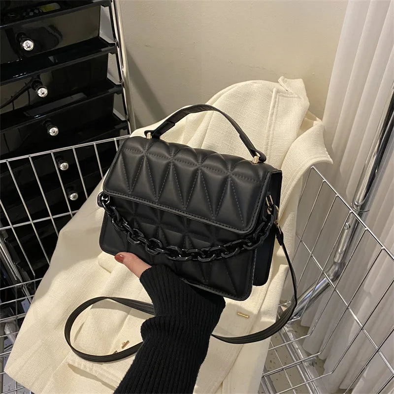 Quilted Mini Crossbody Tote Bag