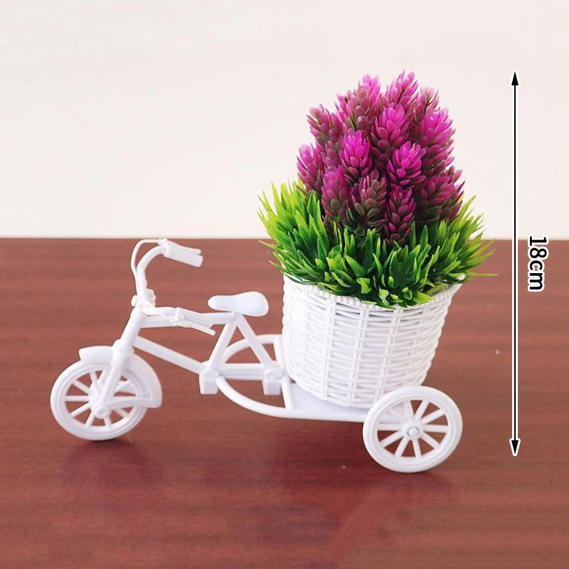 Tricycle Flower Basket Home Garden Decor