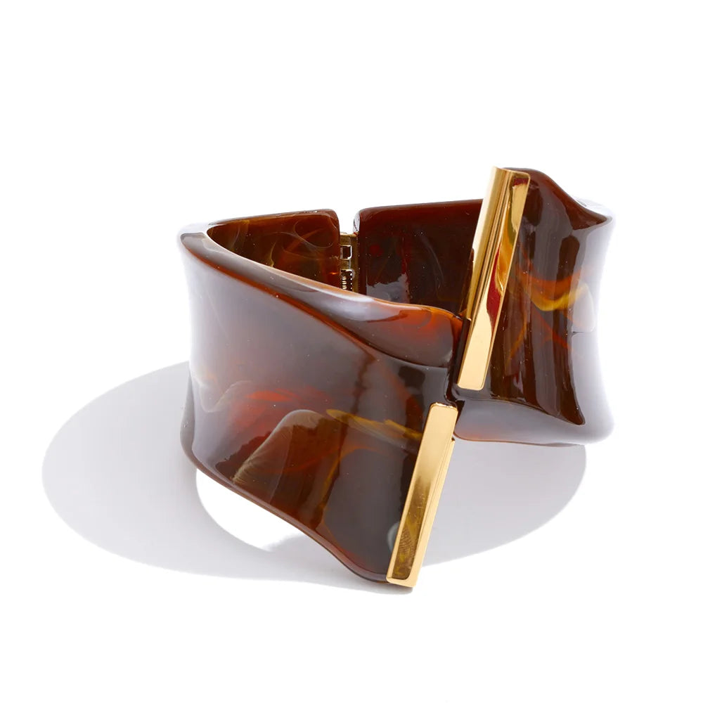 Acrylic Wide Bangle Bracelet
