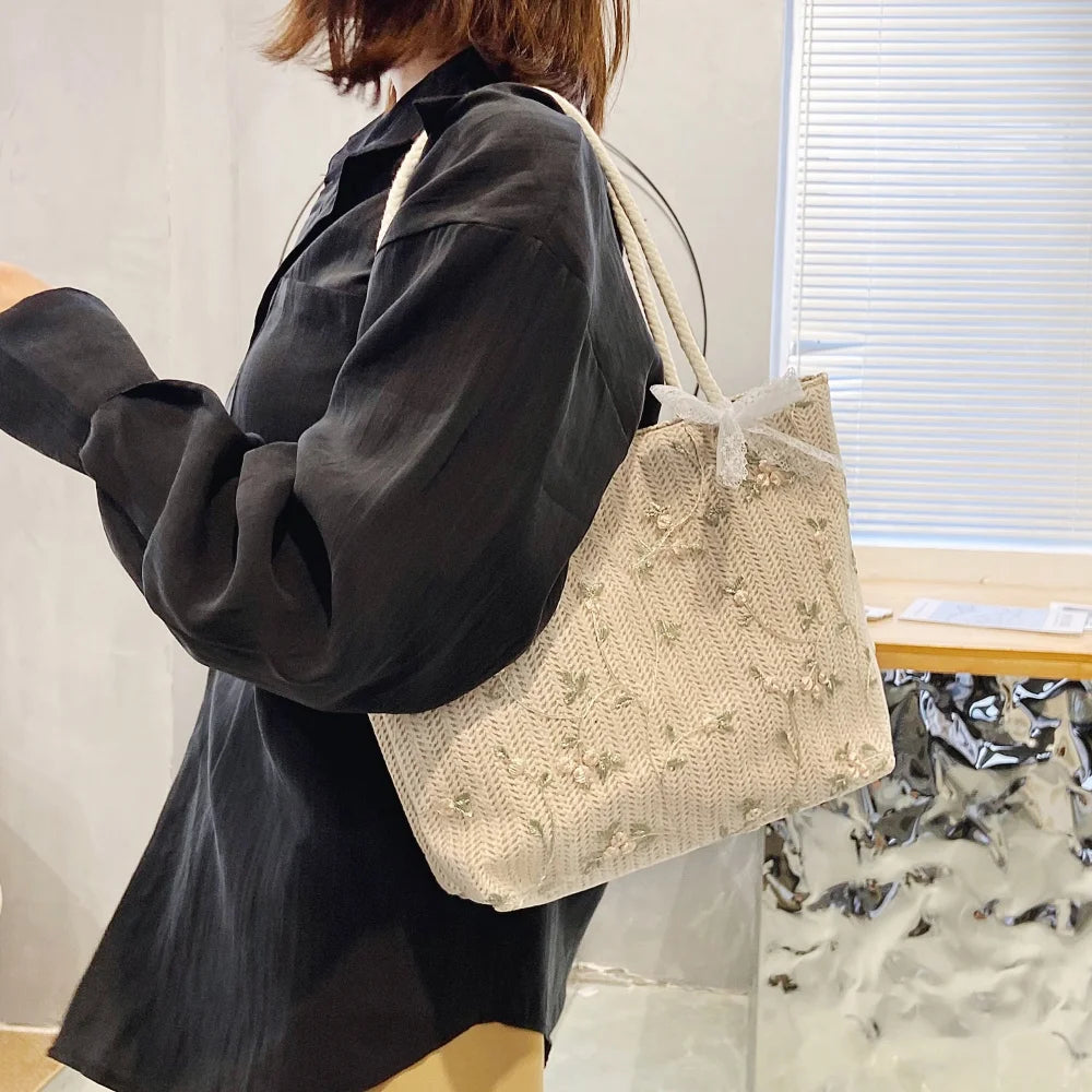 Woven Bucket Luxury Handbag