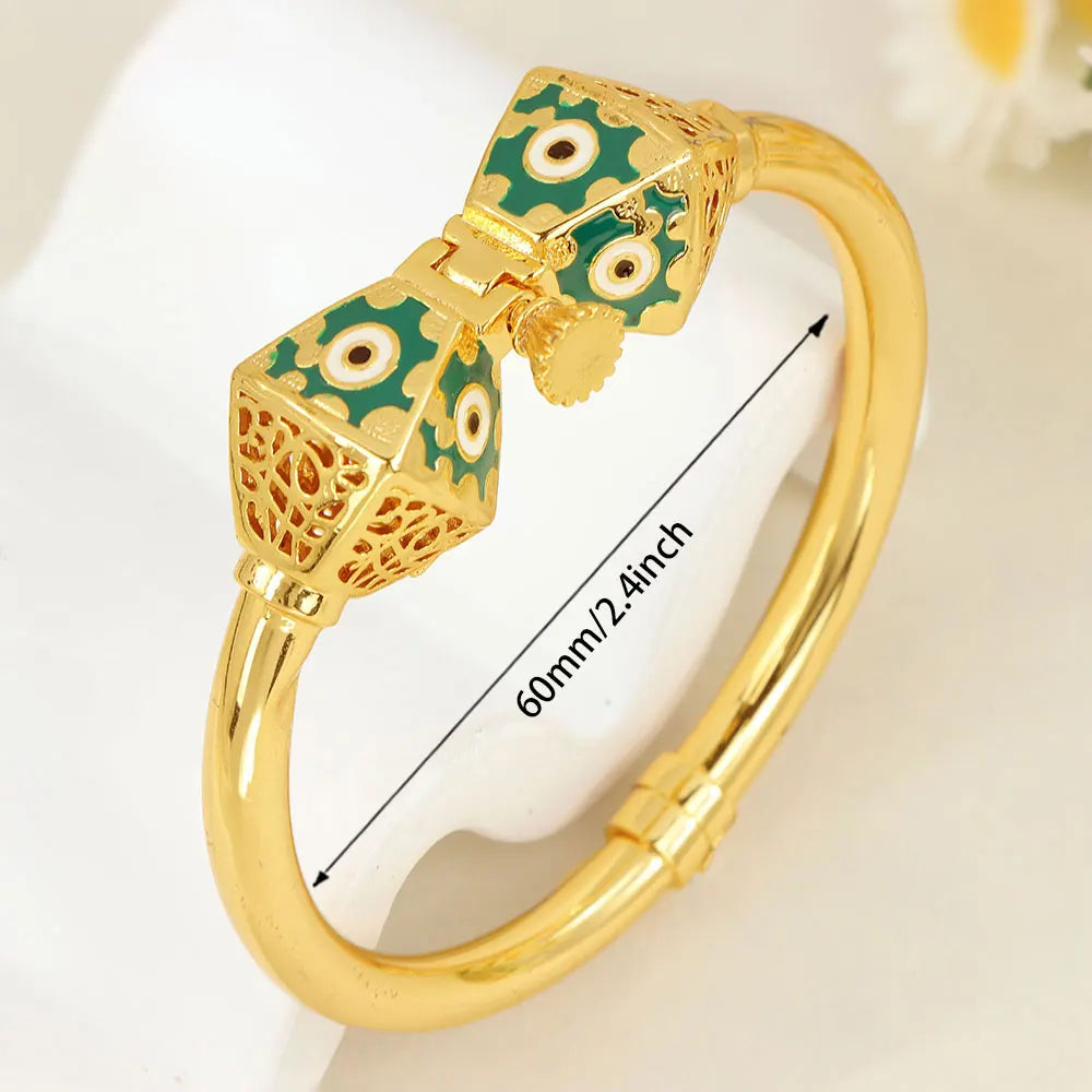 Gold Turquoise Bridal Bangle