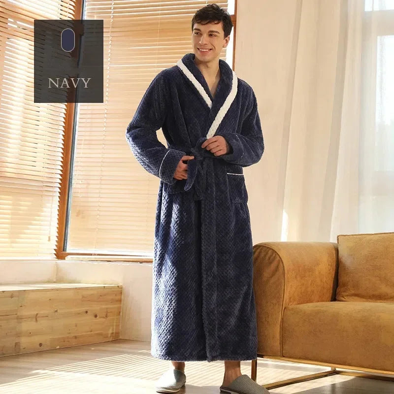 Flannel Couple Bathrobe Set