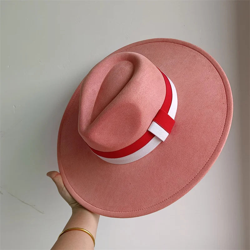 Women's Wide Brim Fedora Hat Retro Style