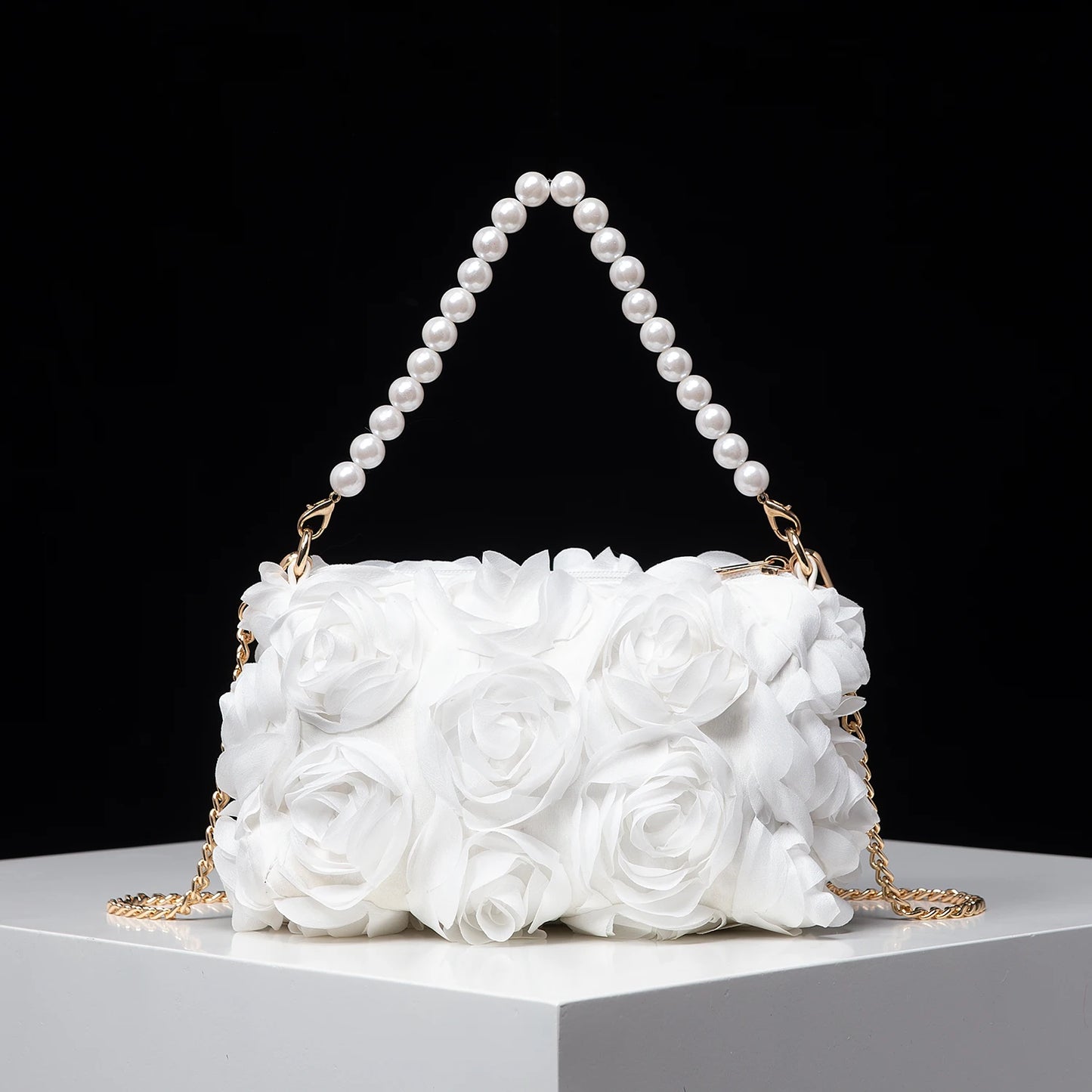 Pearl Floral Bridal Crossbody Bag