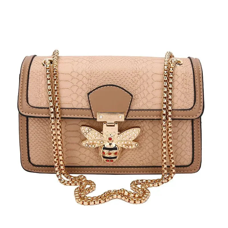 Bee Lock Crocodile Tote Bag