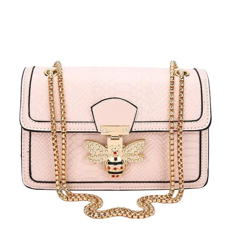 Bee Lock Crocodile Tote Bag