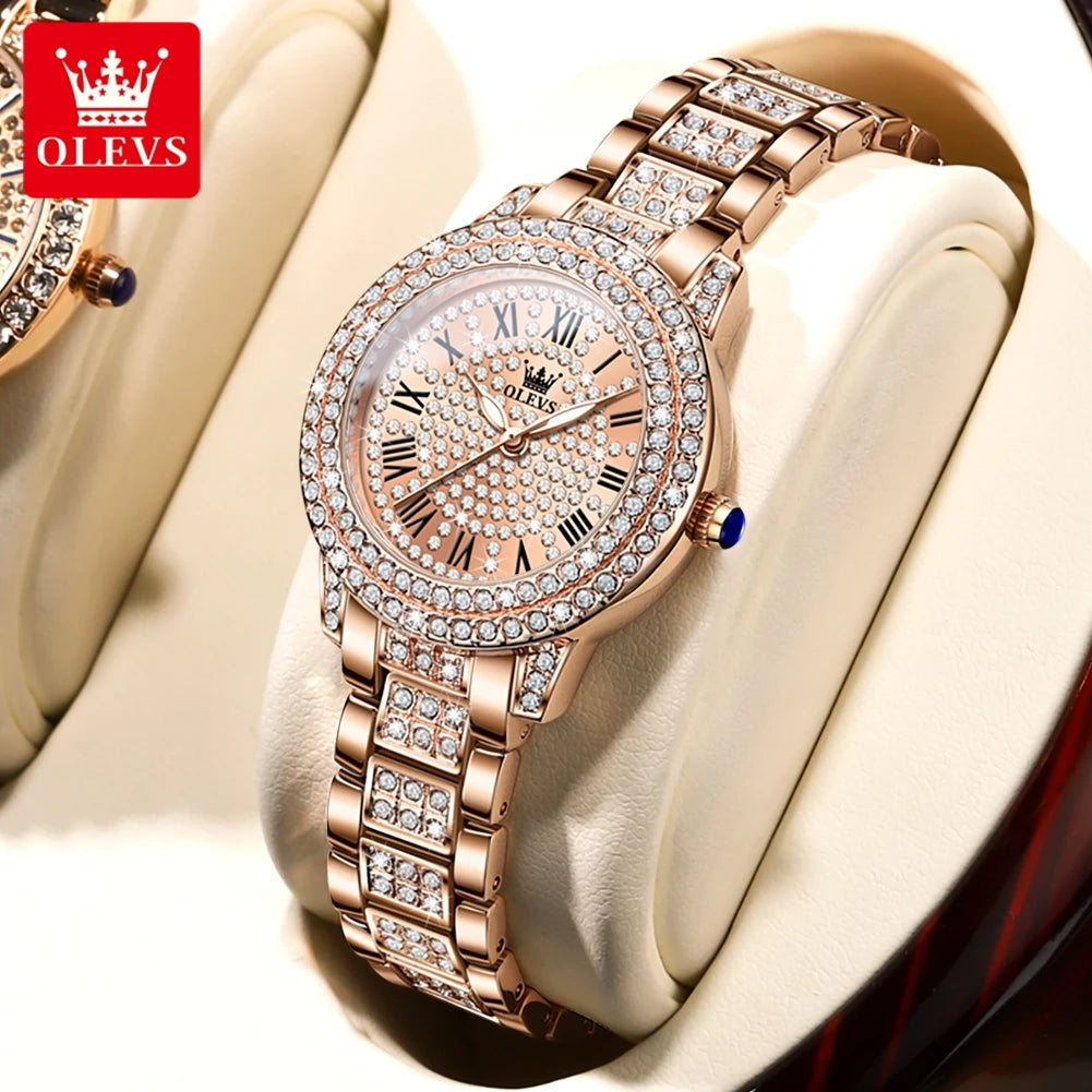 OLEVS Diamond Dial Quartz Watch