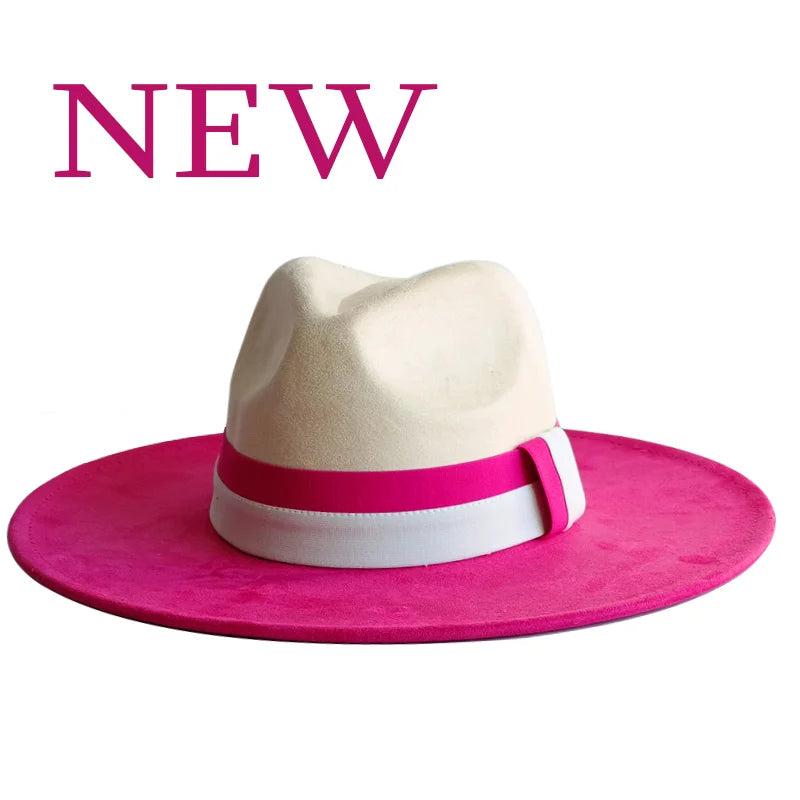 Women's Wide Brim Fedora Hat Retro Style
