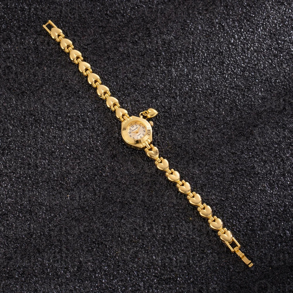 Gold Small Dial Ladies Quartz Watch