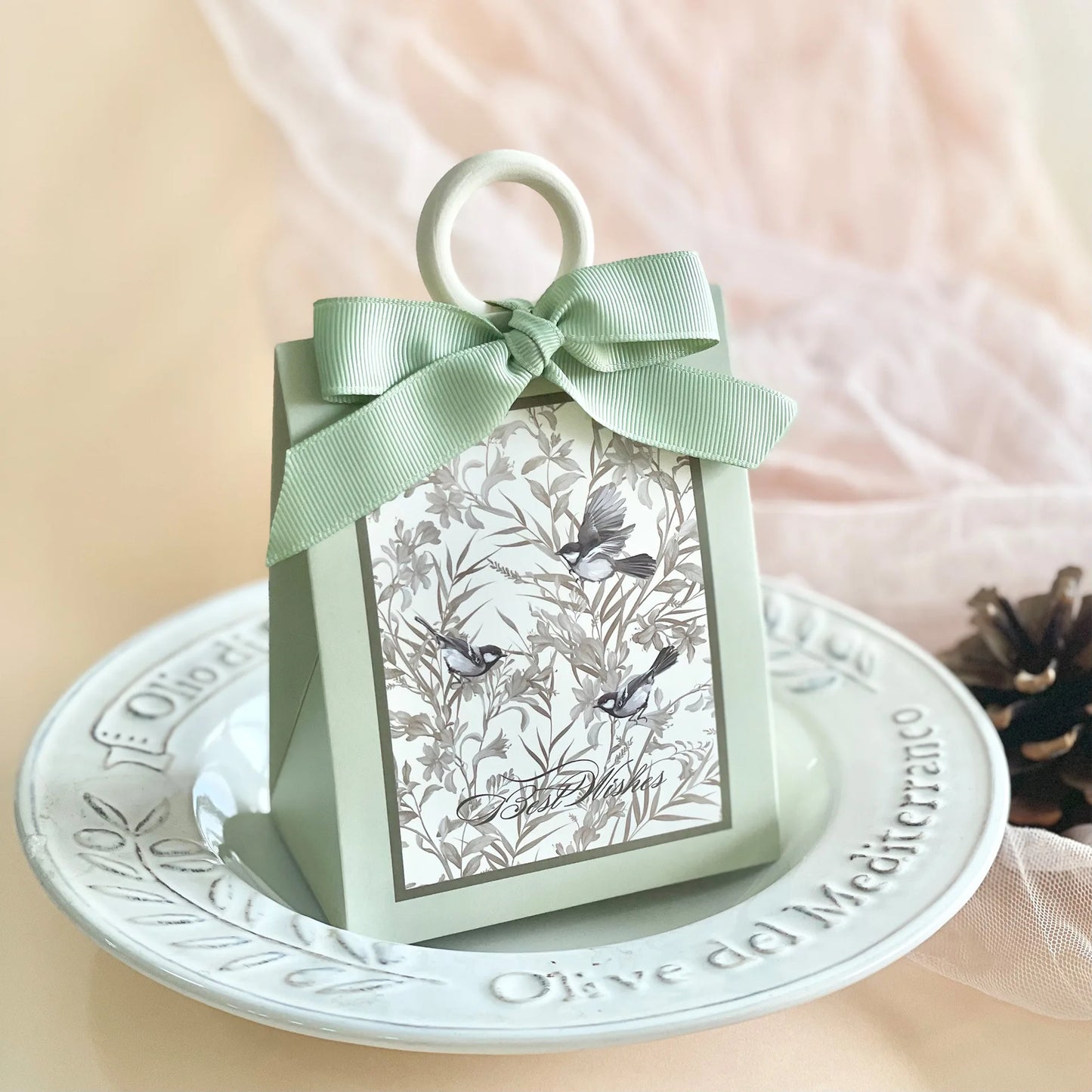 Kraft Paper Candy Box Floral Wedding Party