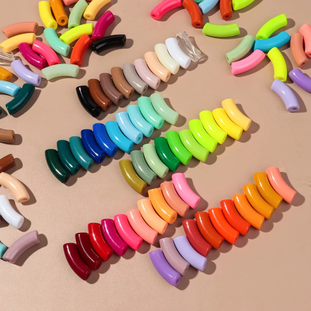 Acrylic Bamboo Tube Bead Set