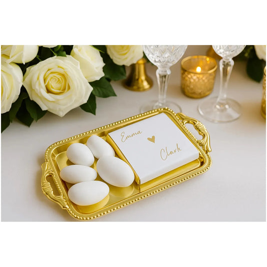 Gold Tea Tray Wedding Baby Shower Gift 100 Pcs