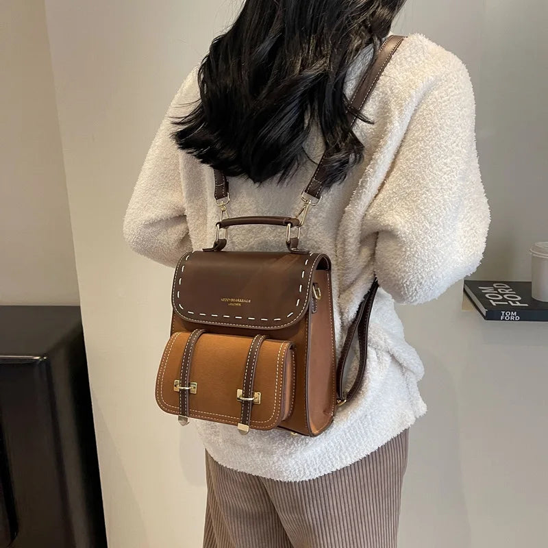 Leather Tassel Backpack