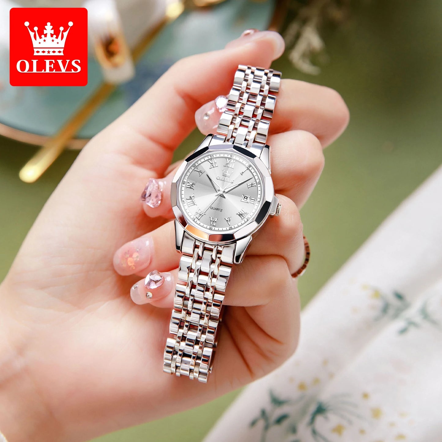 OLEVS Casual Steel Ladies Watch