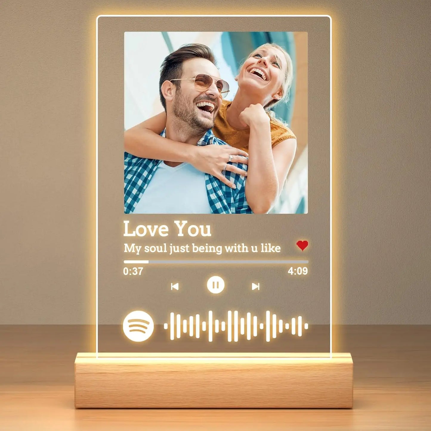 Custom Spotify Photo Acrylic LED Night Light