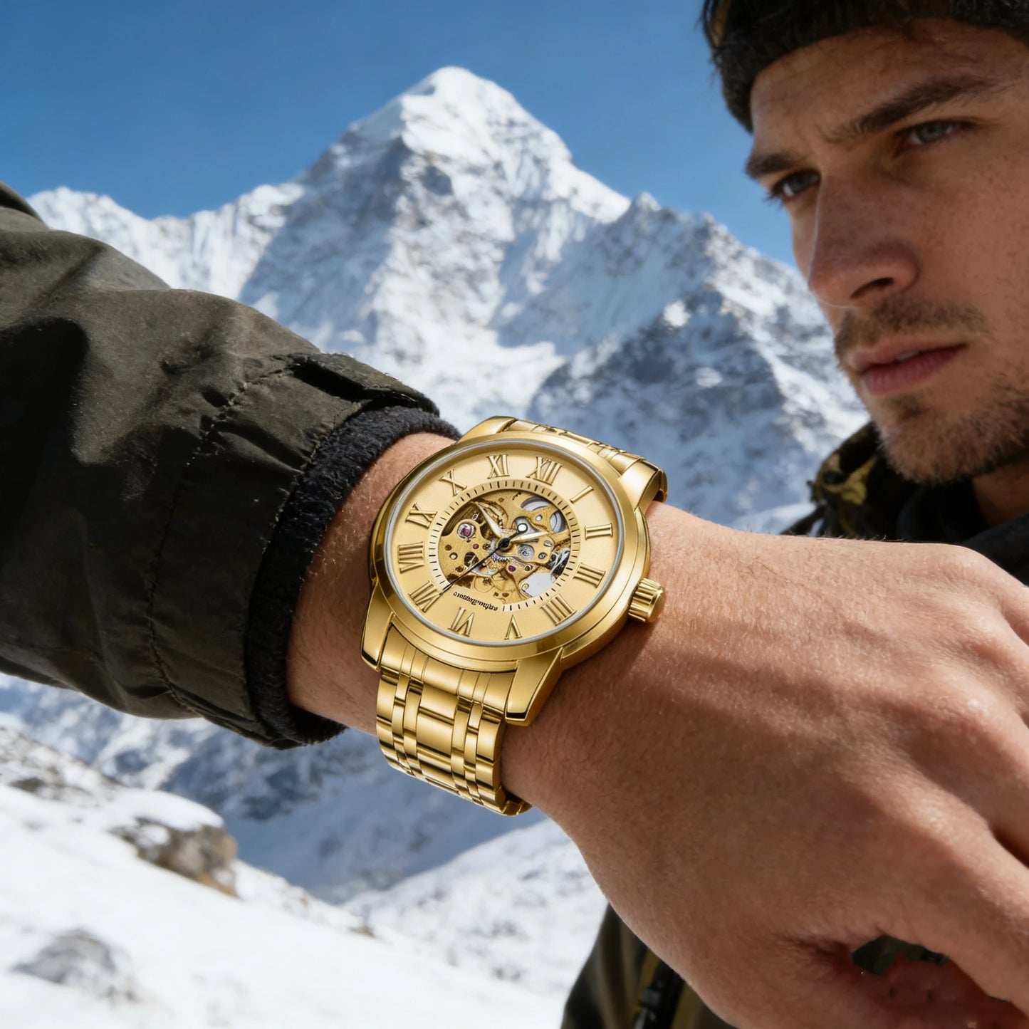 Men's Skeleton Automatic Mechanical Watch