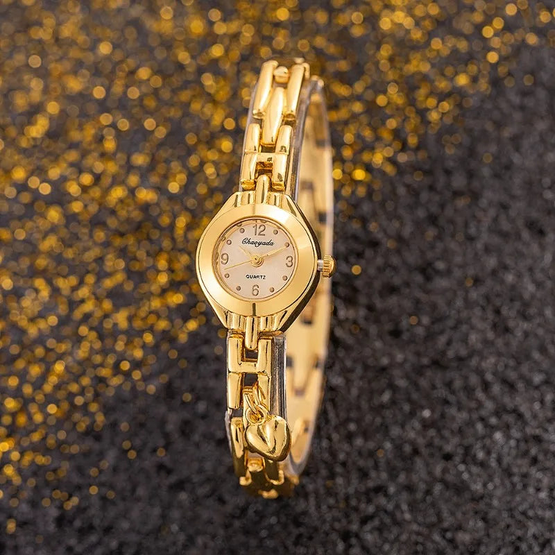 Gold Small Dial Dress Watch