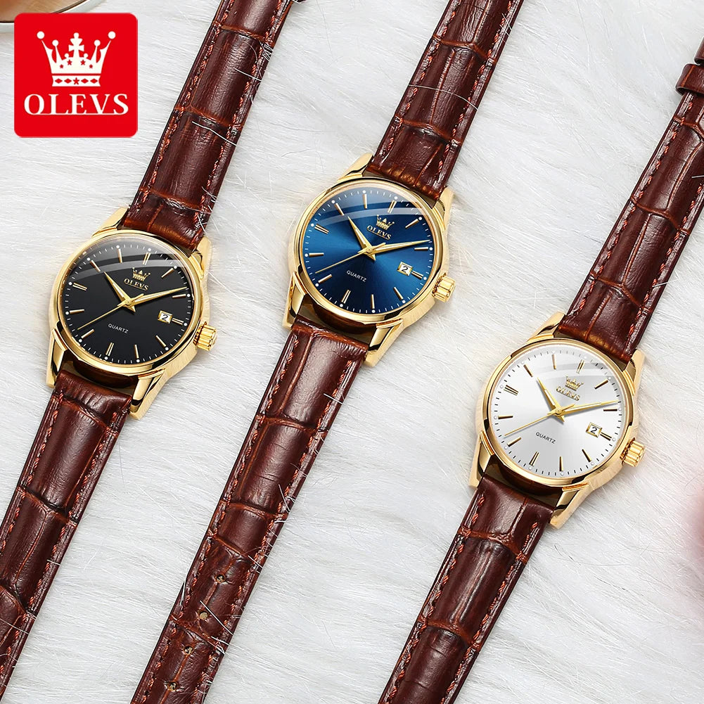 OLEVS Women's Waterproof Dual Calendar Watch