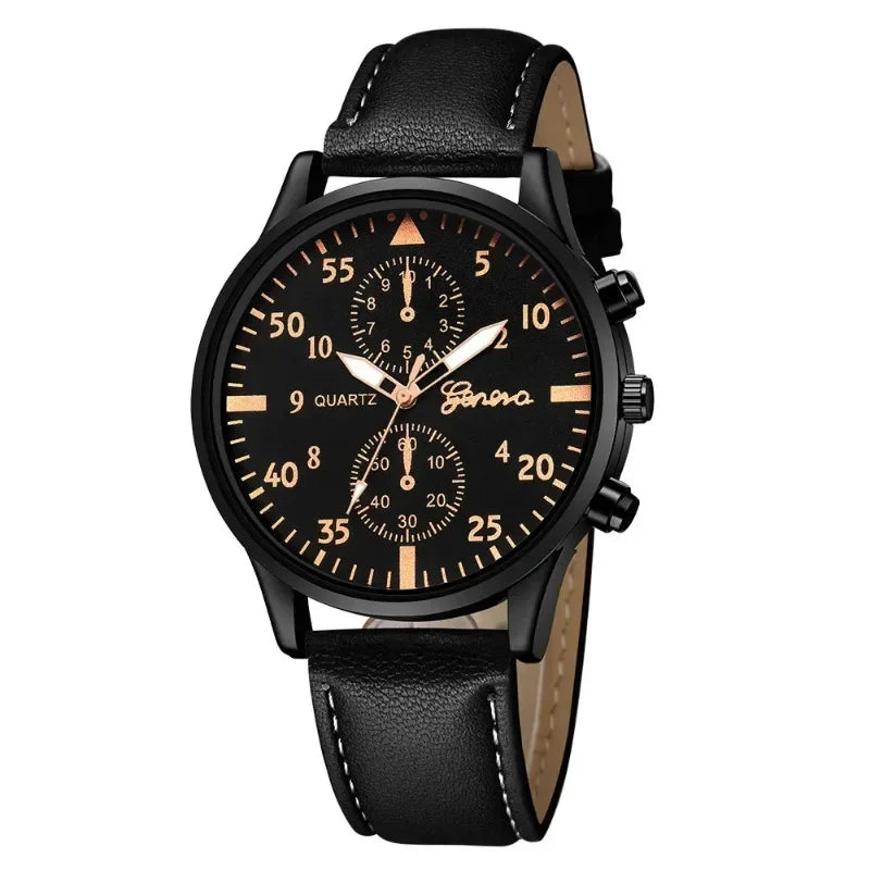 Leather Sport Men Watch