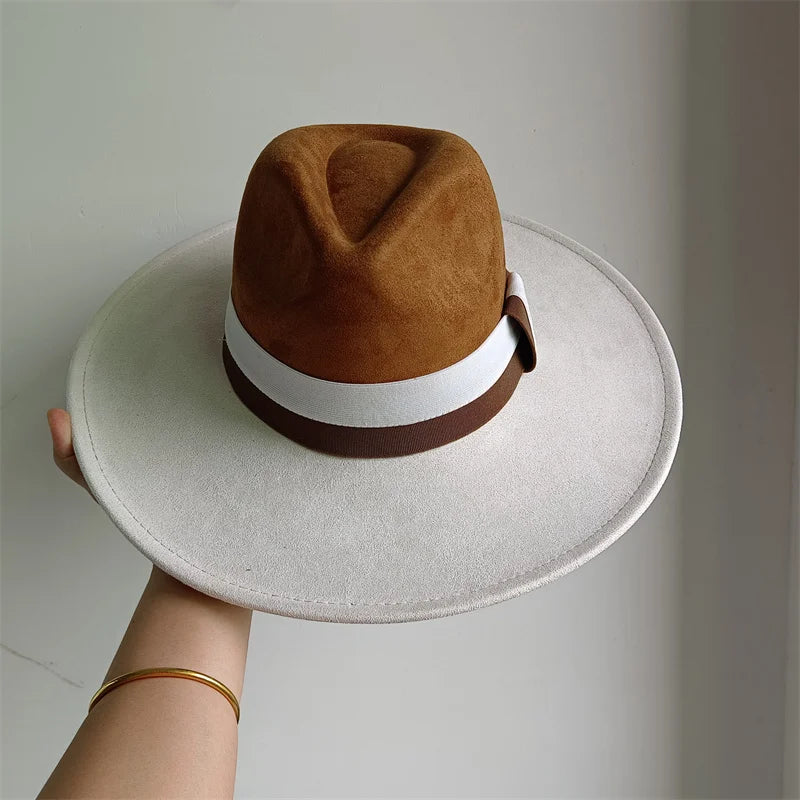 Women's Wide Brim Fedora Hat Retro Style
