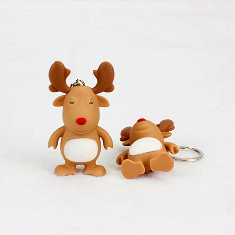 LED Flashlight Deer Keychain Kids Gift