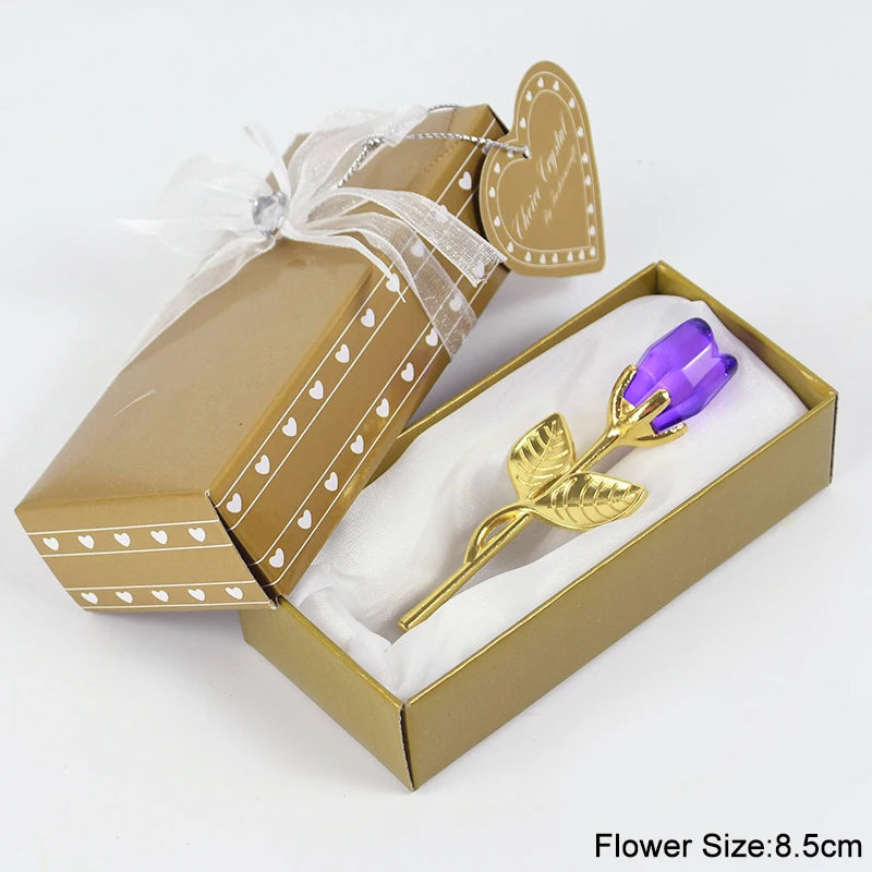 Crystal Bear Rose Valentine Wedding Gift