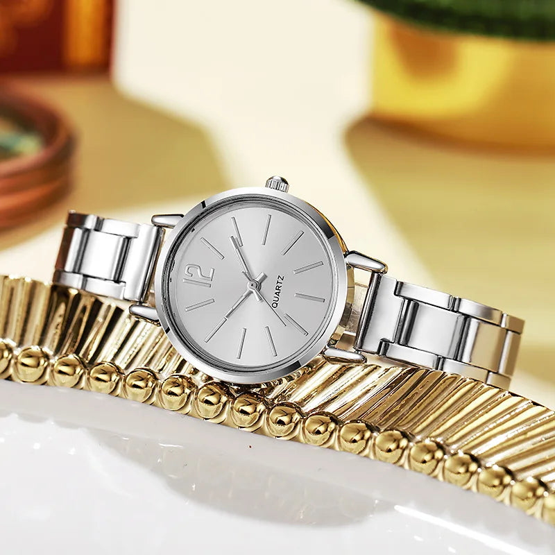 Gold Quartz Women Watch