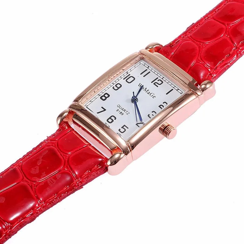 Women's Rose Gold Square Quartz Watch
