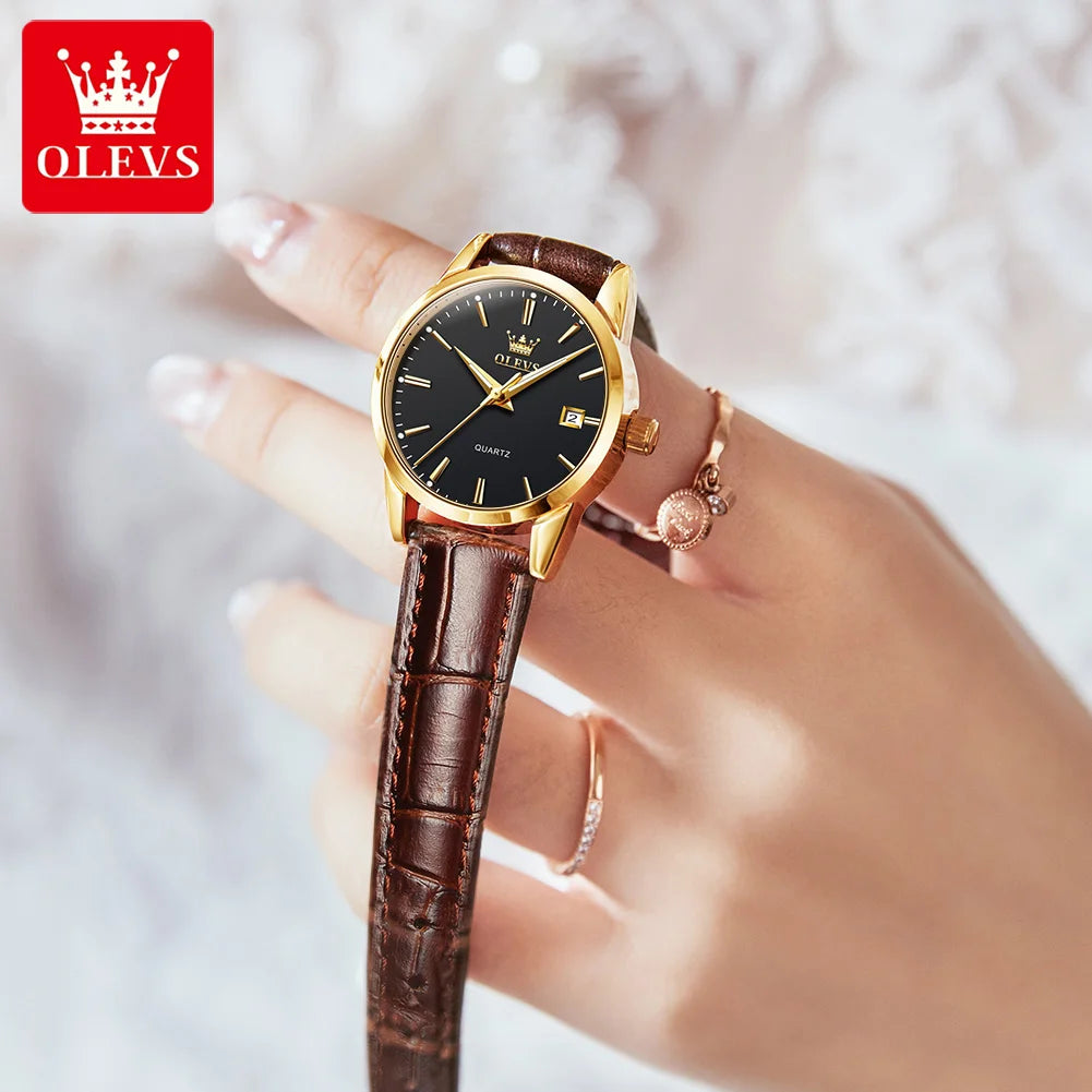 OLEVS Women's Waterproof Dual Calendar Watch