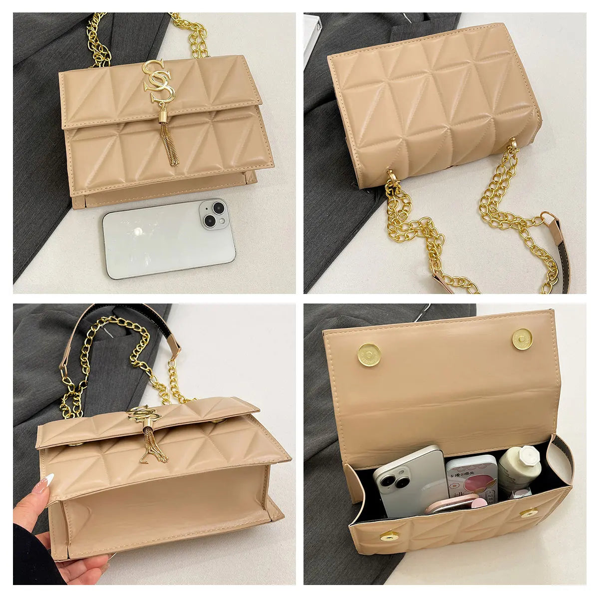 Argyle Crossbody Bag Metal