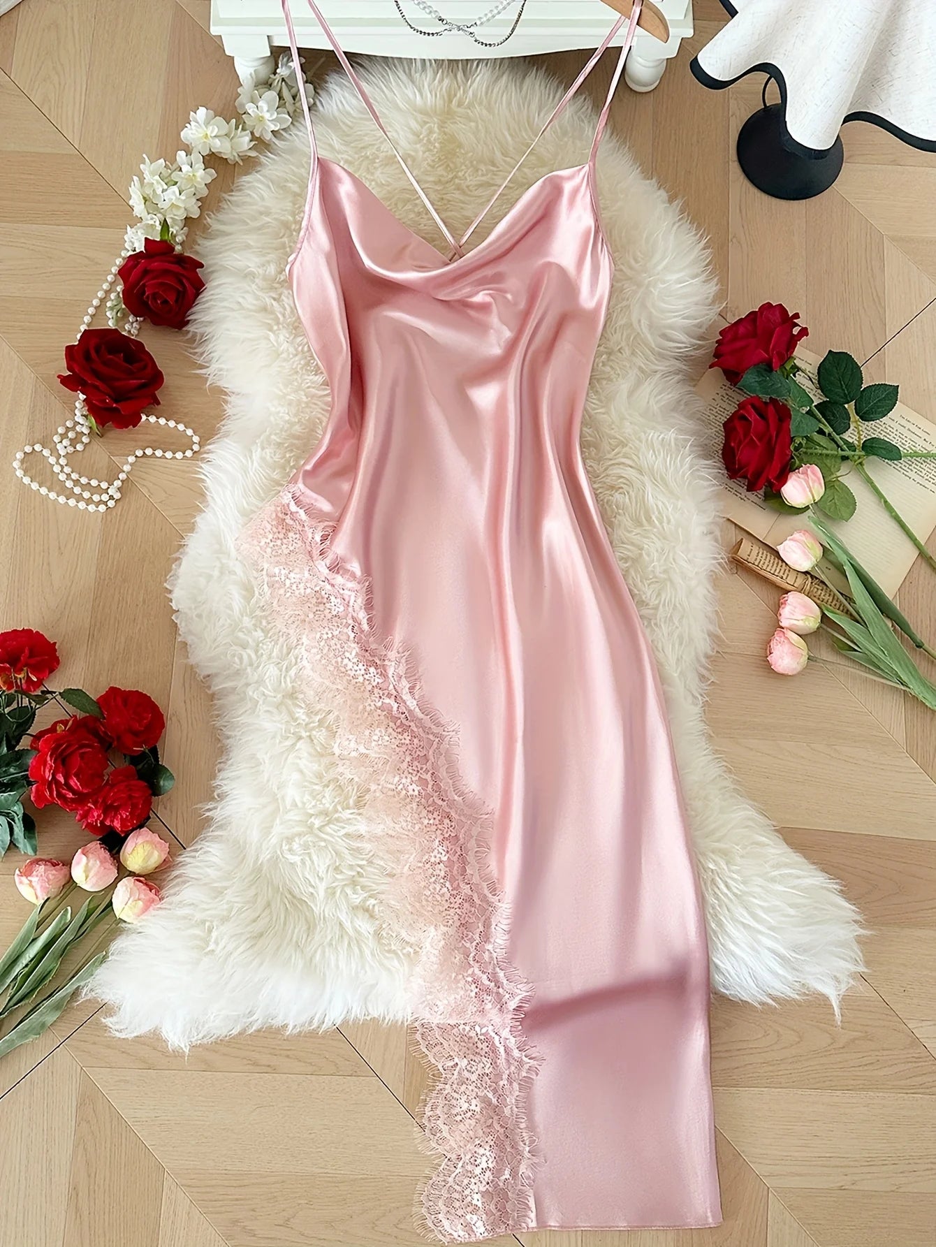 Women's Lace Patchwork Nightgown
