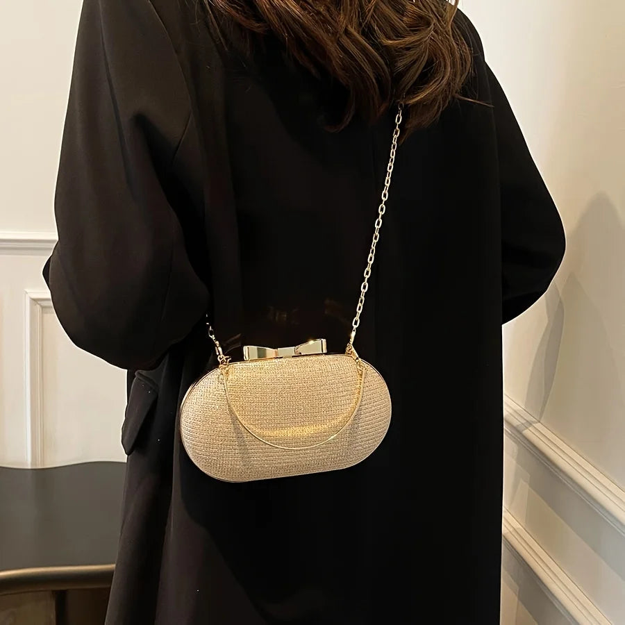 Sequined Chain Shoulder & Crossbody Dinner Bag