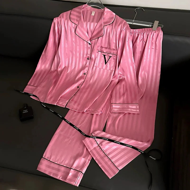Silk Cool Long-Sleeve Pajama Set