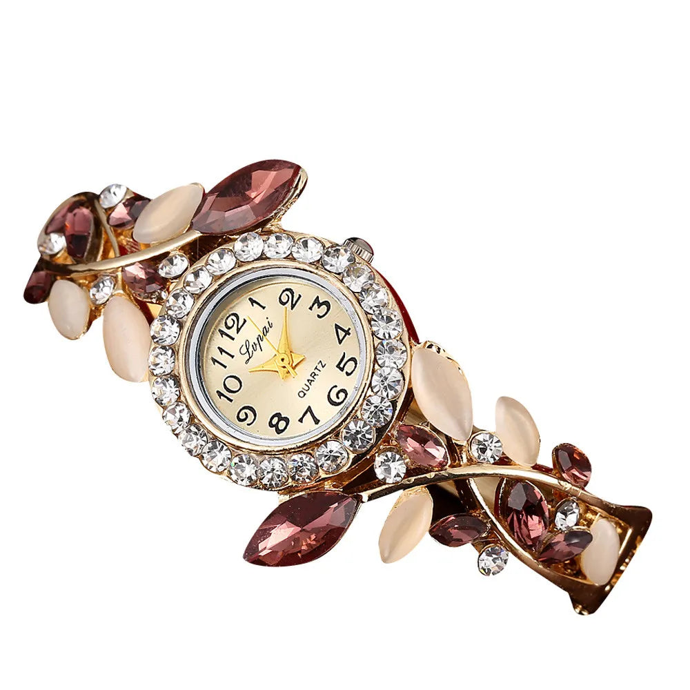 Women's Colored Diamond Bracelet Watch