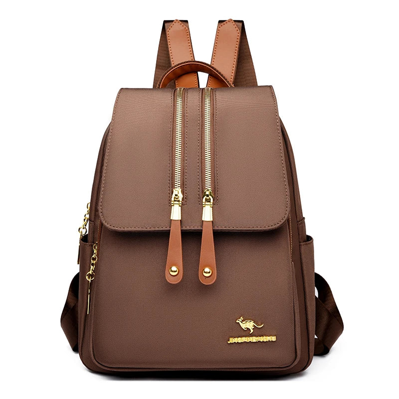 Women's Vintage Leather Backpack Large Capacity