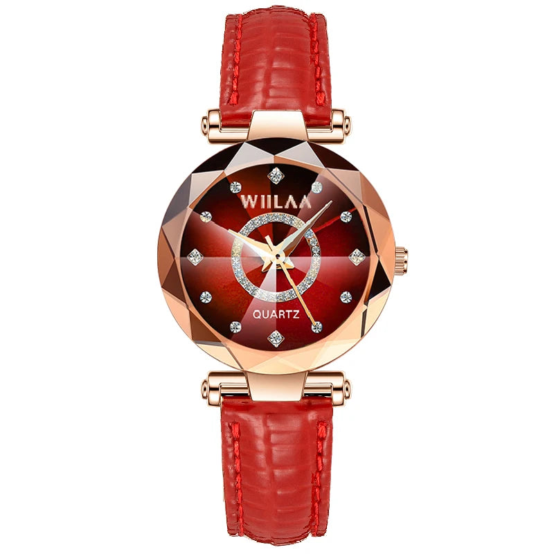 Rhinestone Gold Ladies Wristwatch
