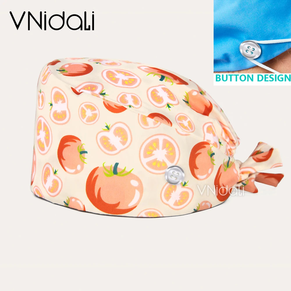 Scrub Cap with Button