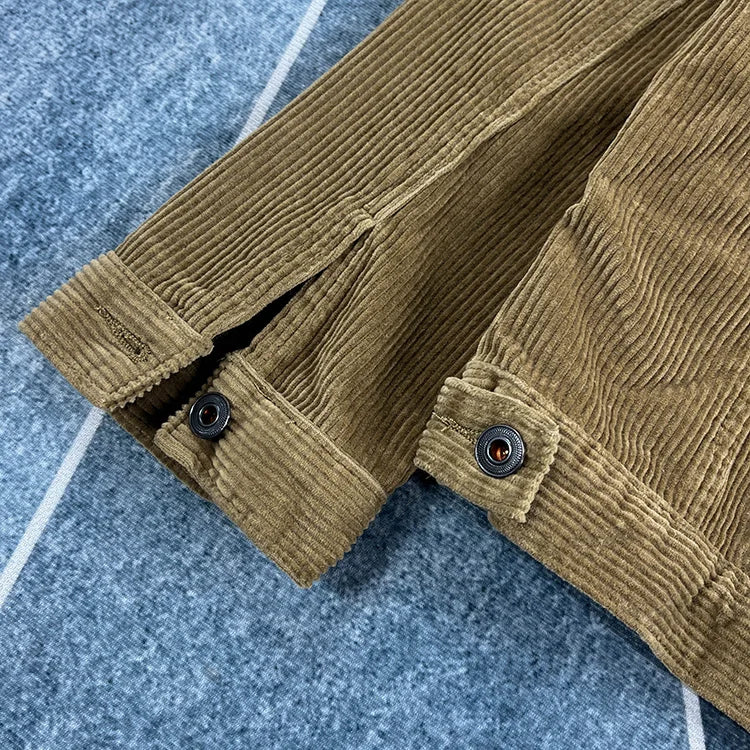 Corduroy Striped Men Jacket