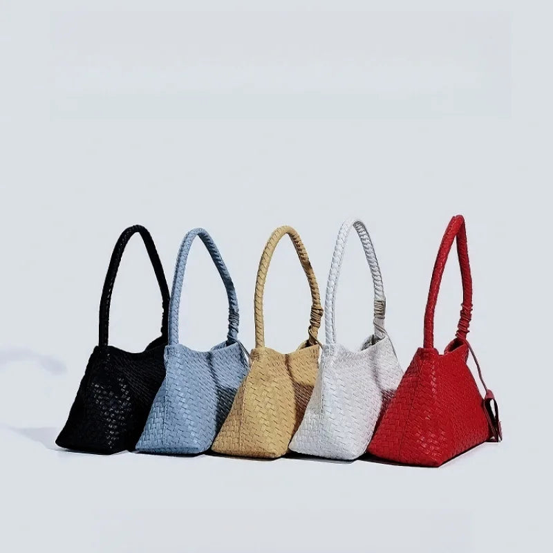 Woven Bucket Shoulder Bag