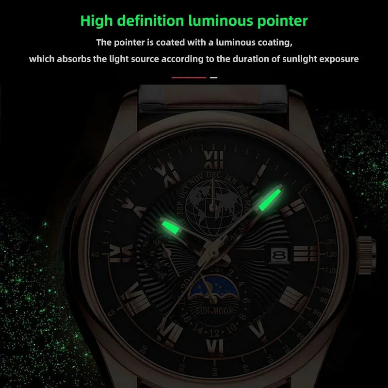 Leather Quartz Men Watch