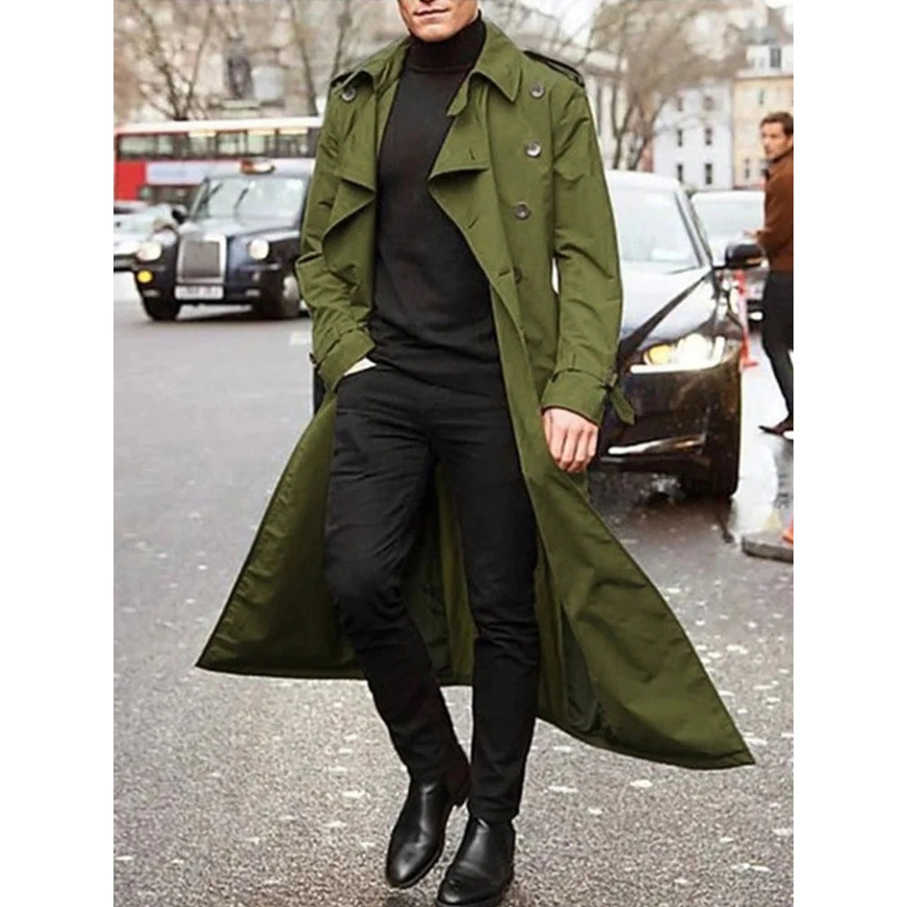 British Epaulet Men Trench Coat