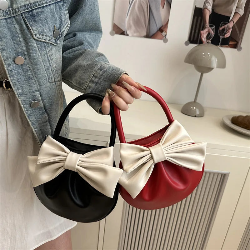 Women's Butterfly Bow Round Shoulder Bag