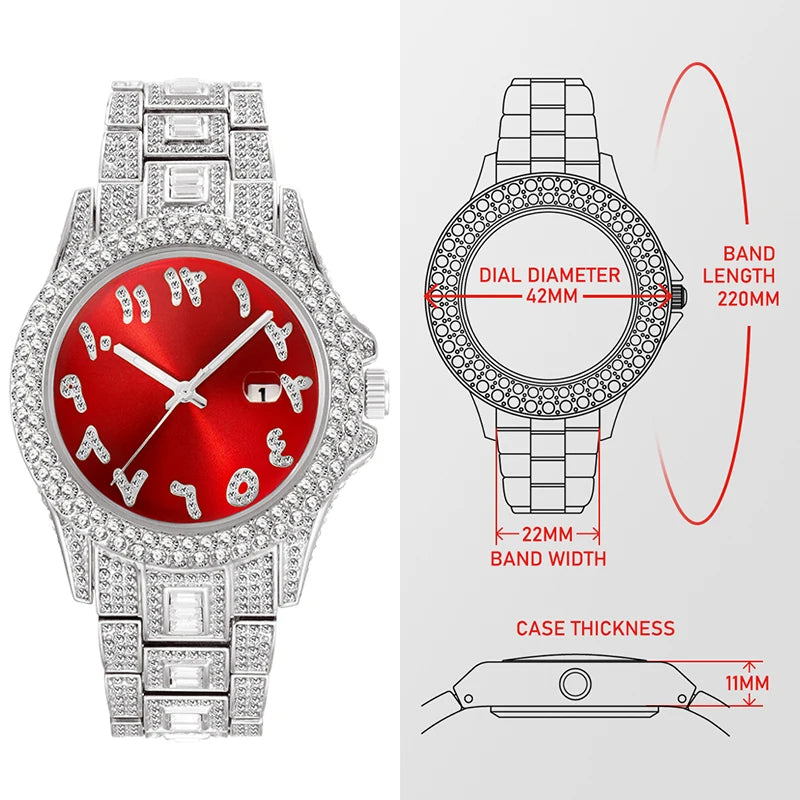 Red Diamond Women Watch