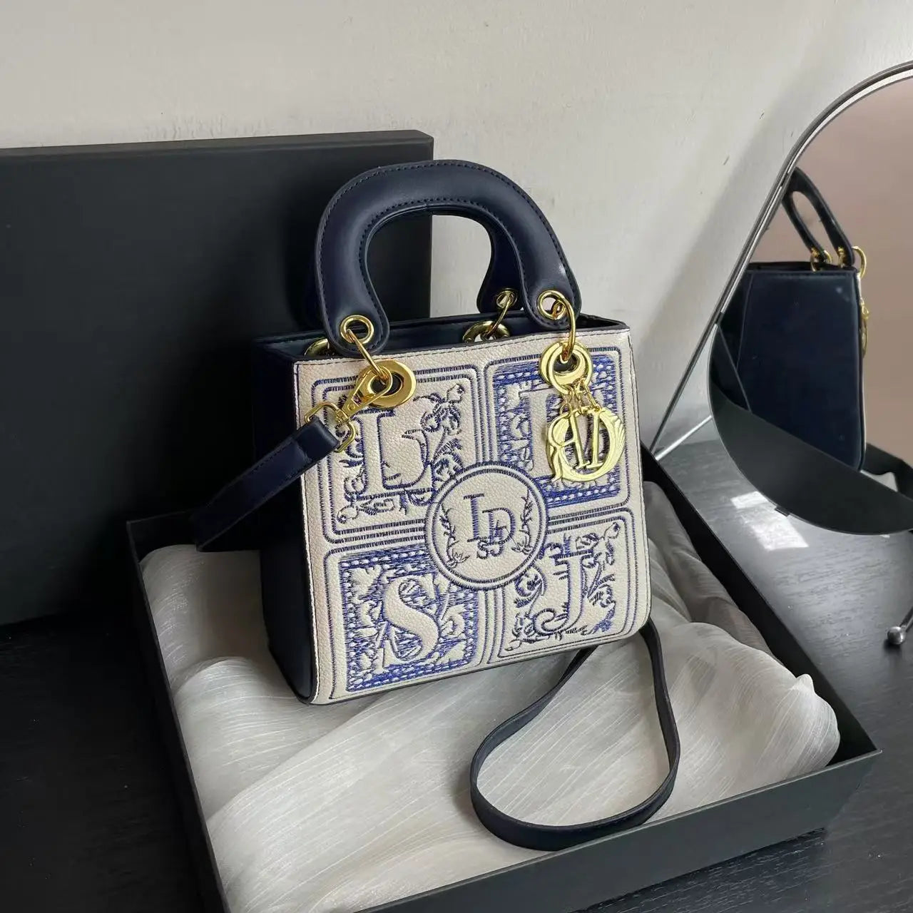 Royal Embroidery Crossbody Bag