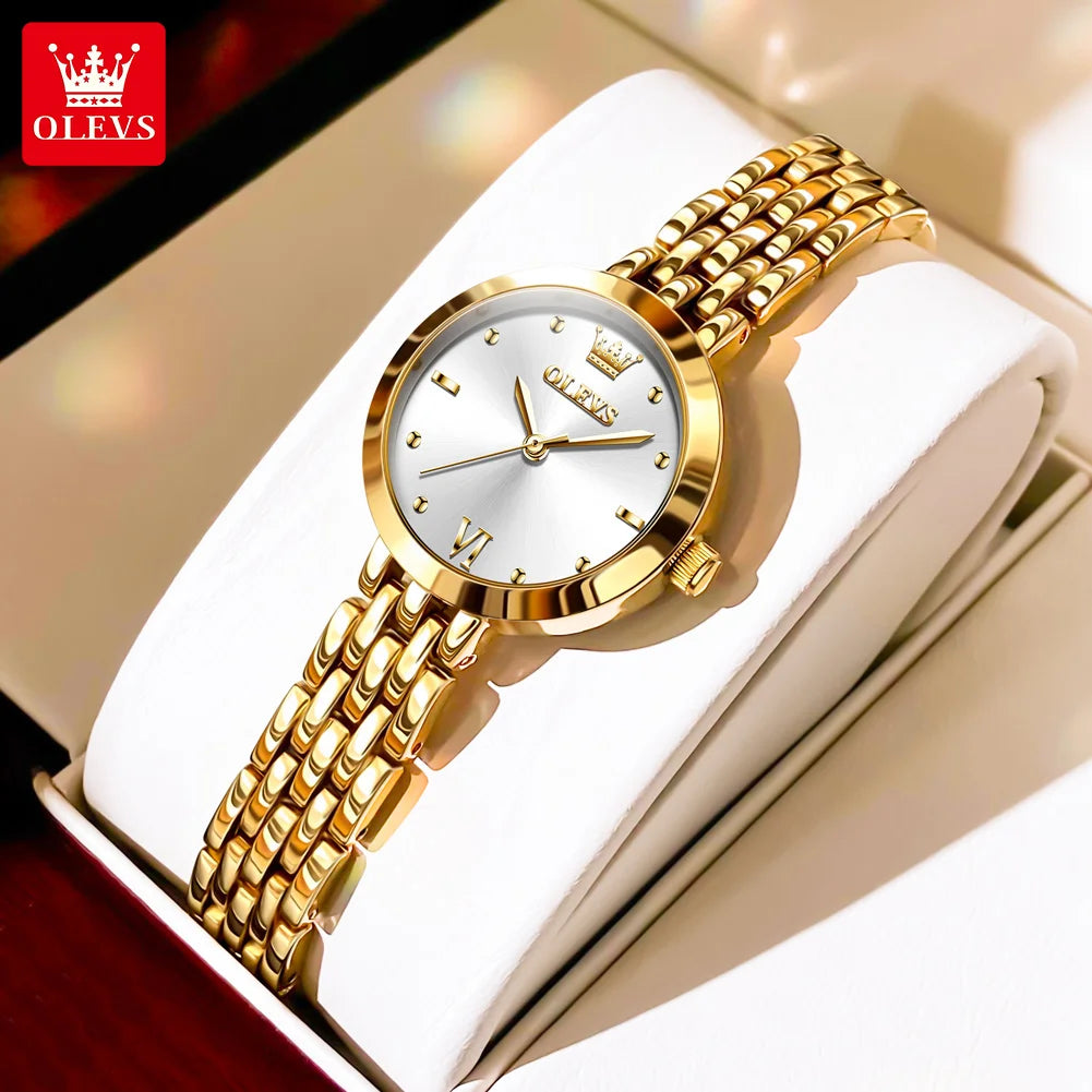 OLEVS Gold Waterproof Ladies Watch