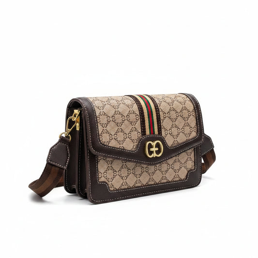 Women's Geometric Print PU Crossbody Bag