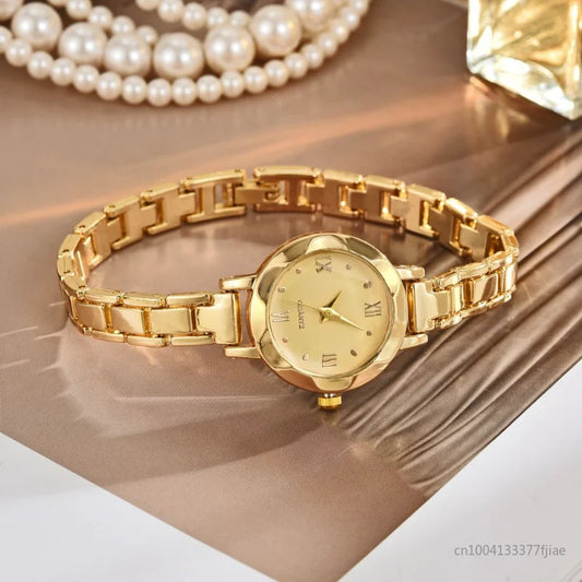 Gold Small Dial Quartz Watch