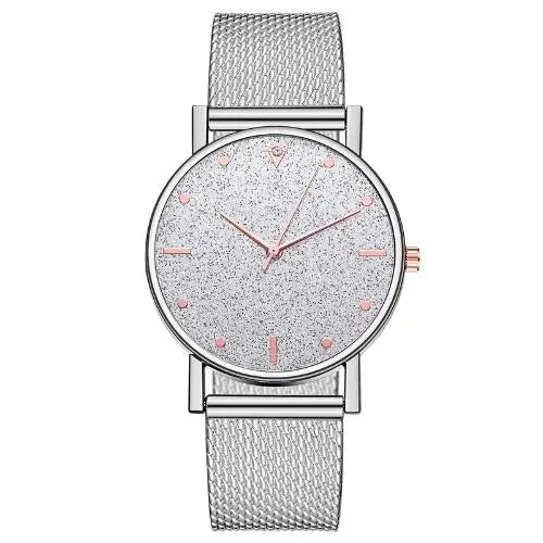 Rose Gold Heart Dial Ladies Watch