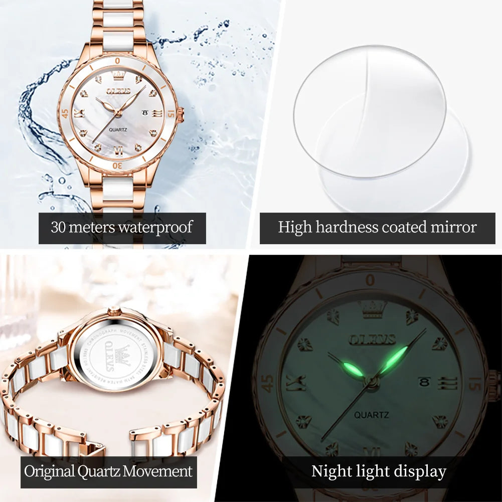 OLEVS Ceramic Women Watch